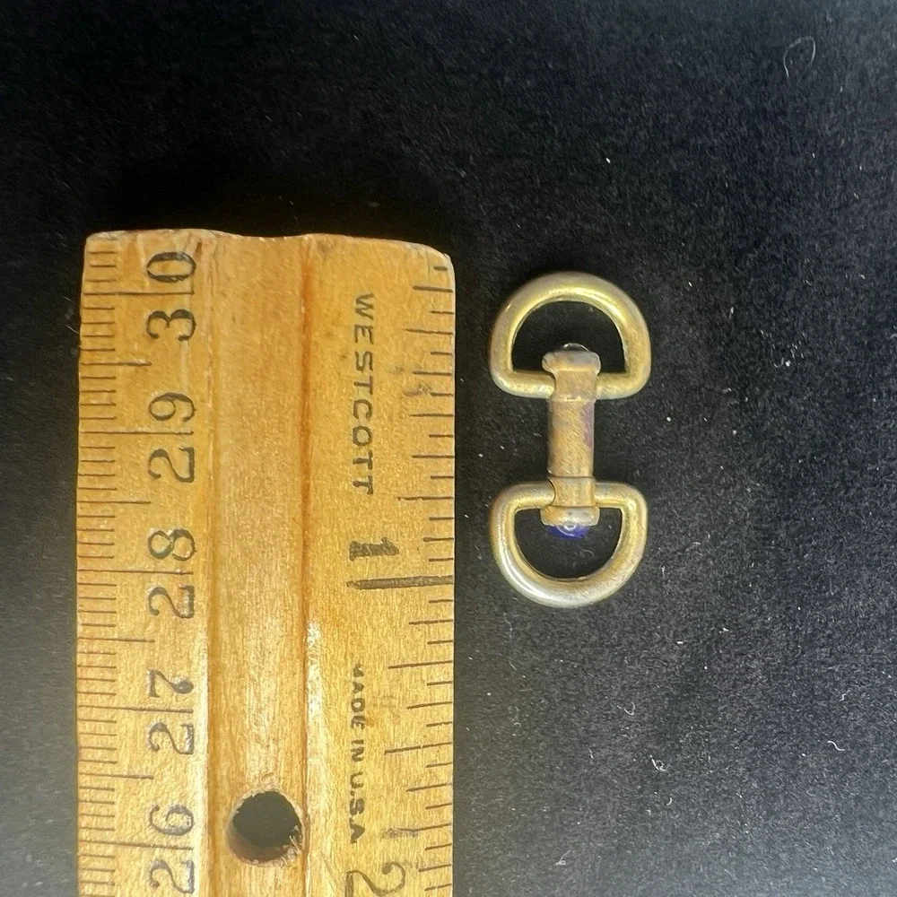 One Antique Gold Toned Sapphire Horseshoe Cuff Link 1800s Cufflink Vtg